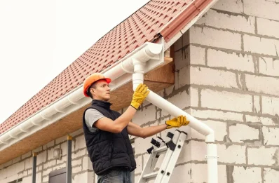 Pose et remplacement de gouttières aux Ventes